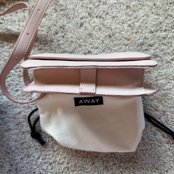 AWAY The Two-Way Crossbody Belt Bag in Pink Leather with Dust Bag - Picture 7 of 10